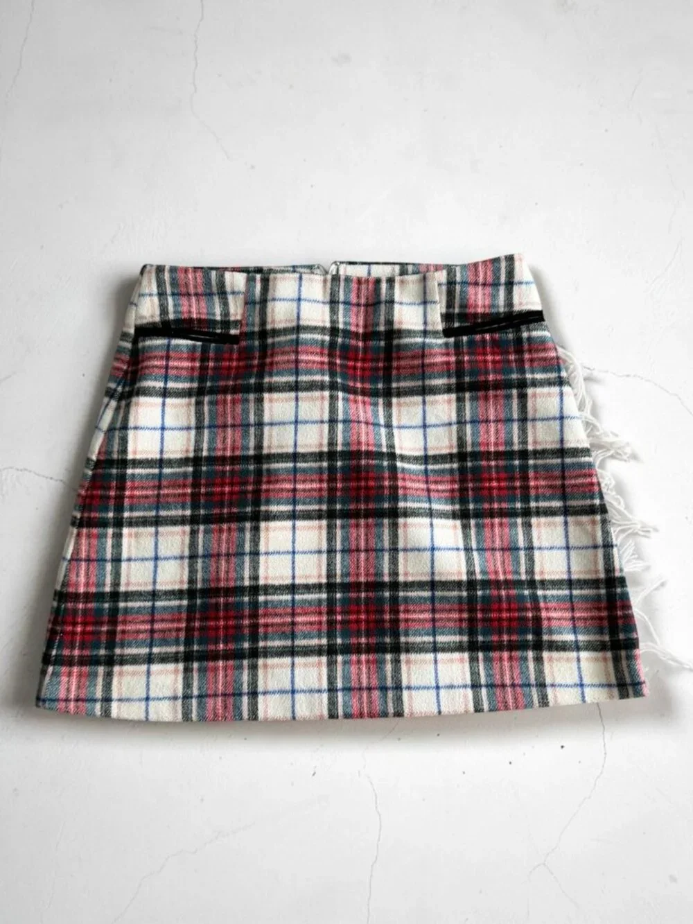 COPPER KEY Holiday Plaid Mini Skirt Size Small